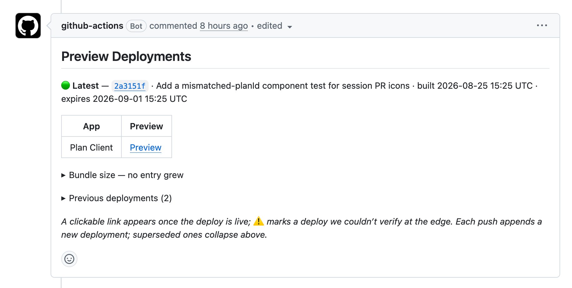 GitHub Action 为每个前端 PR 自动设置预览部署。