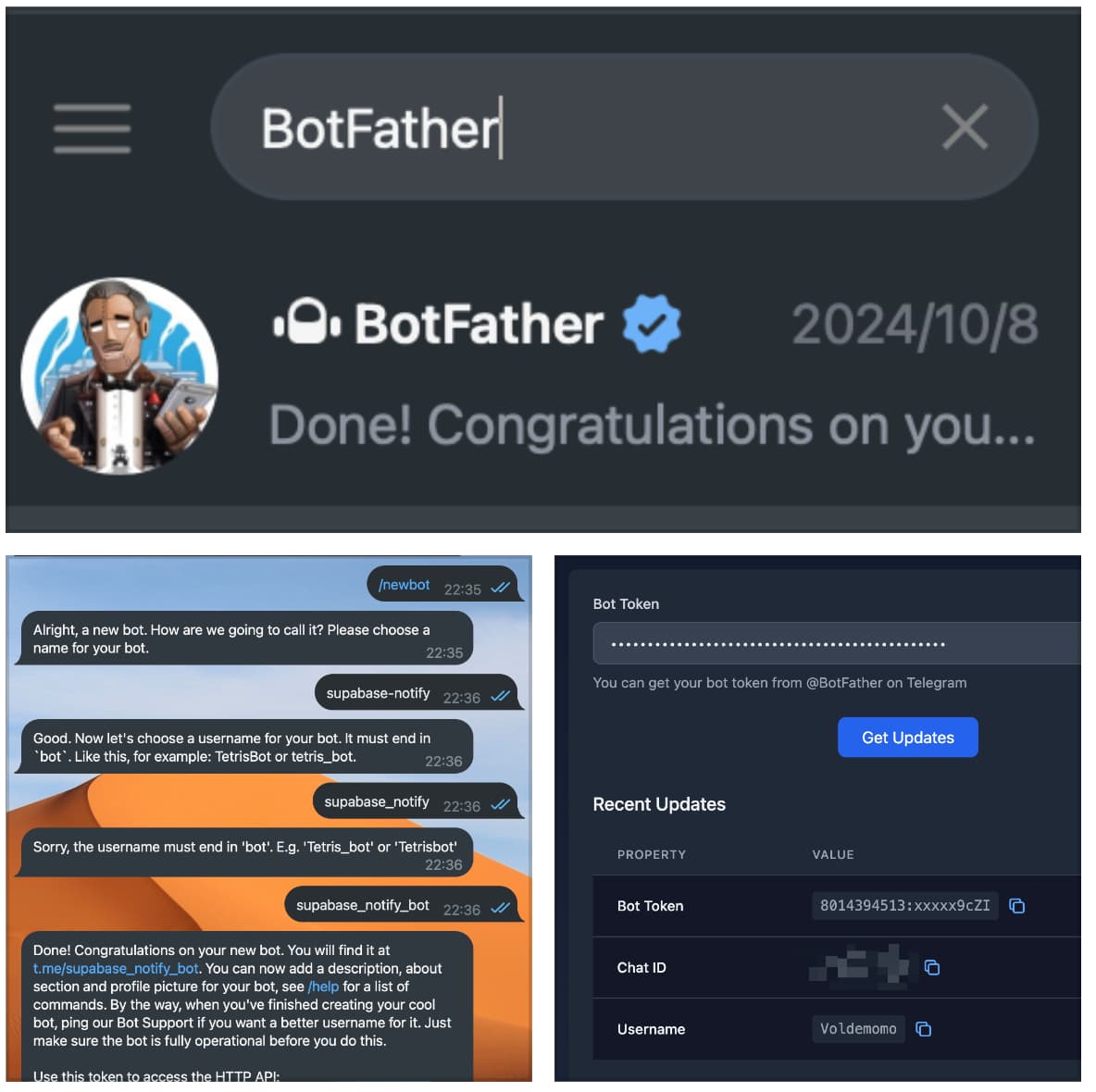 Telegram Chat ID Example